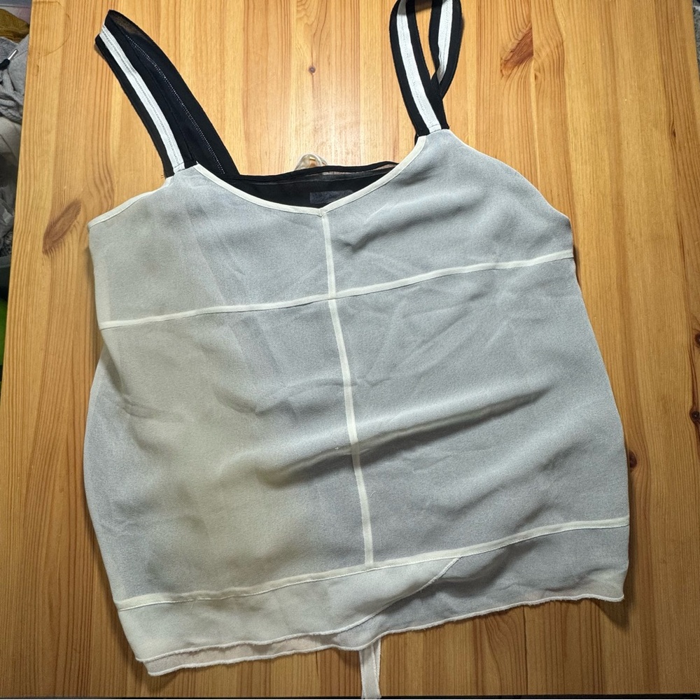 E3. Gap sheer white tank top, size L
